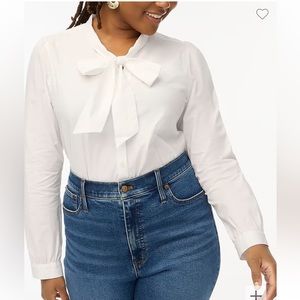 NWT J. Crew Bow Tie Button-down top